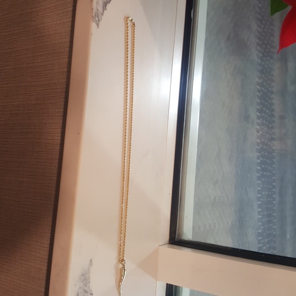 26 inch gold chain solid with 10k Italian horn - Picture 2 of 3